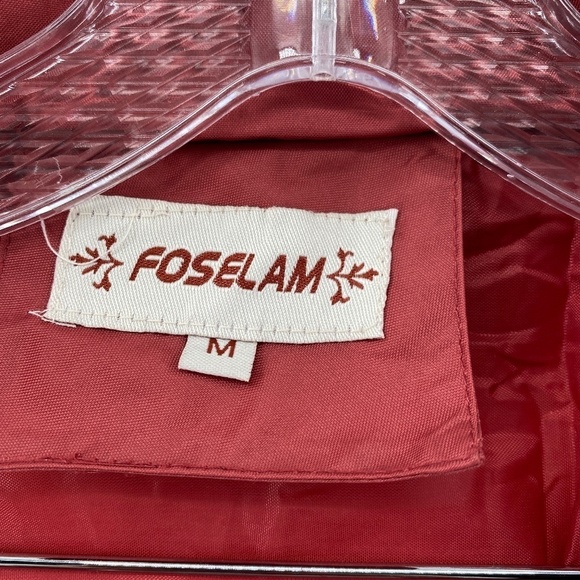 Foselam Winter Jacket Womens Size Medium Without Removable Hood Salmon Colour - Picture 10 of 12